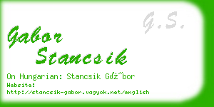 gabor stancsik business card